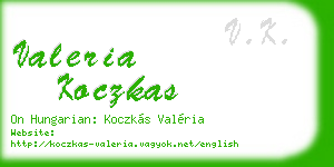 valeria koczkas business card